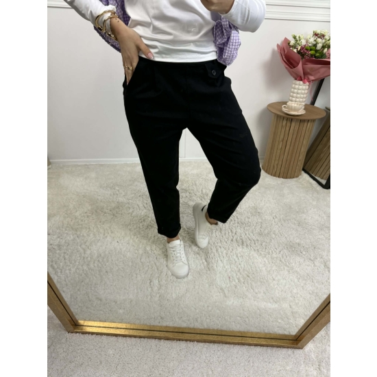 Spodnie chinosy materiałowe czarne